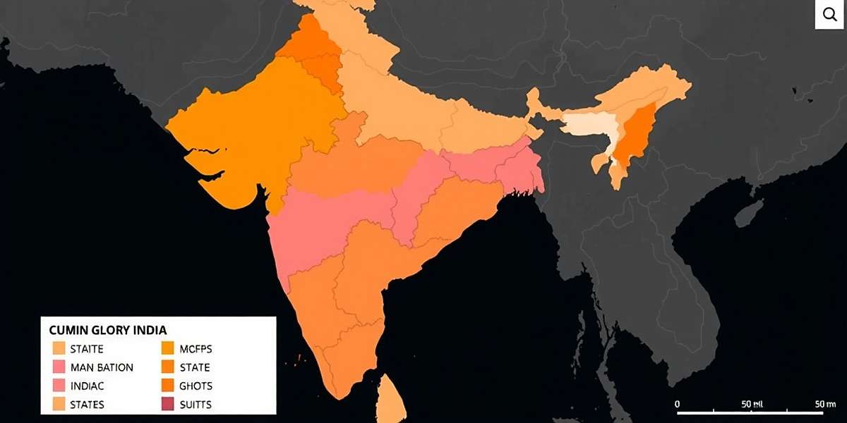 Cumin Glory - Regional Popularity Map Map of India highlighting Cumin Glory's popularity across different states