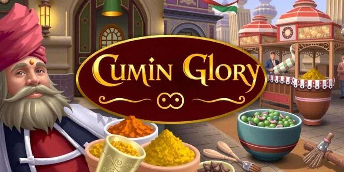 Cumin Glory - Official Game Cover Cumin Glory game cover featuring various Indian spices and vibrant marketplace scene